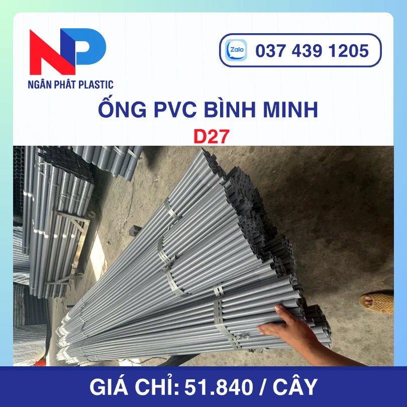 Ống Nhựa uPVC D27 Bình Minh